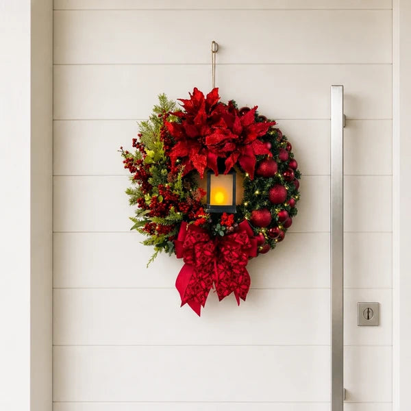 Large Luxury Christmas Door/Wall Wreath – Red